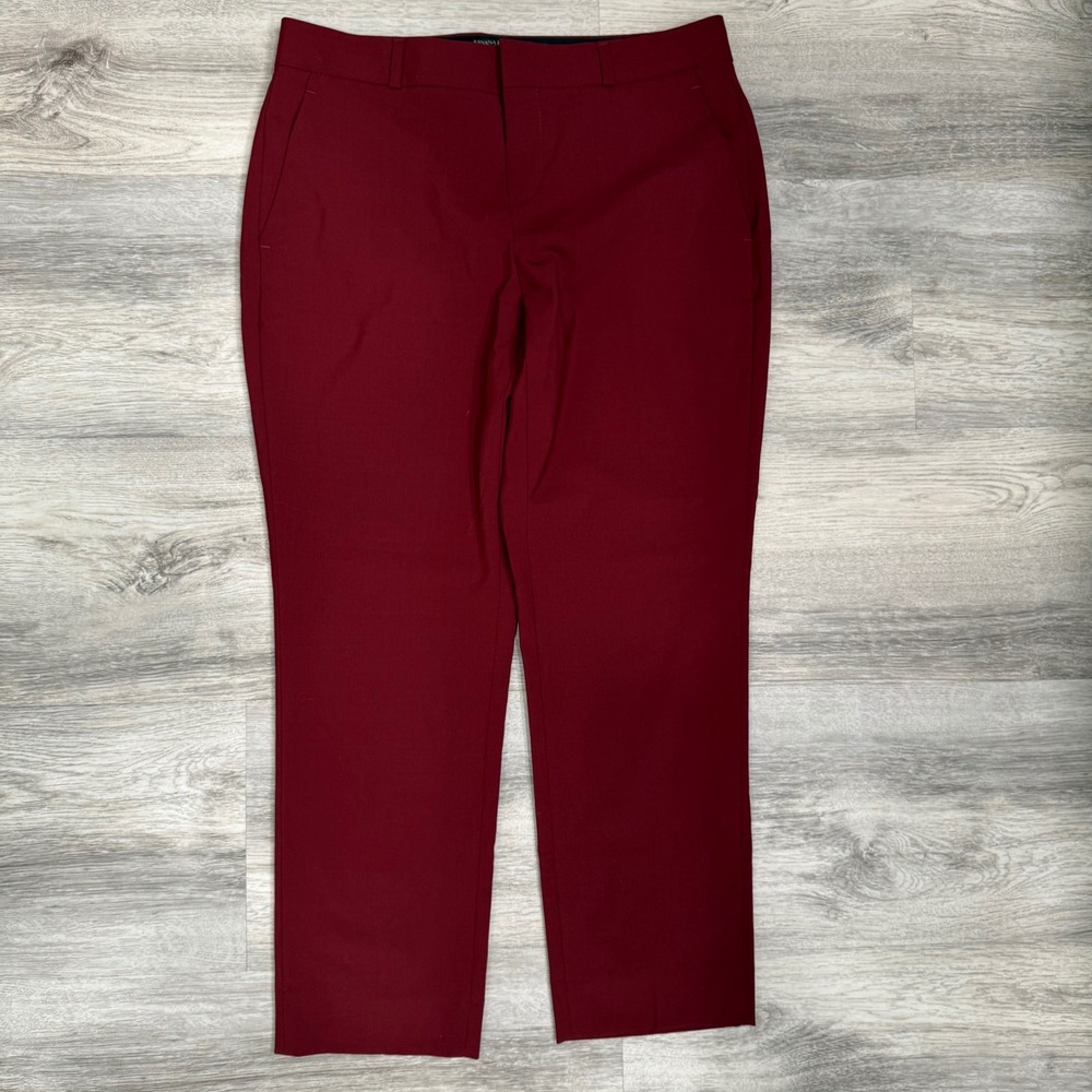 Banana Republic Avery Burgundy Red Tailored Career Dress Pants Size 2S - Picture 2 of 9